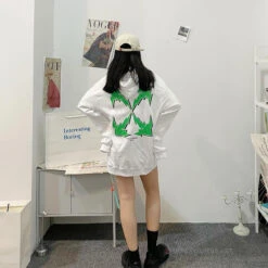 Off-White Green Hoodie - White -Fusion Wear Shop d188db56copy
