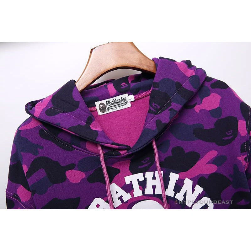 BAPE X Bathing Ape Head Camouflage Hoodie 'PURPLE' 3 BAPE X Bathing Ape Head Camouflage Hoodie 'PURPLE' - Image 3