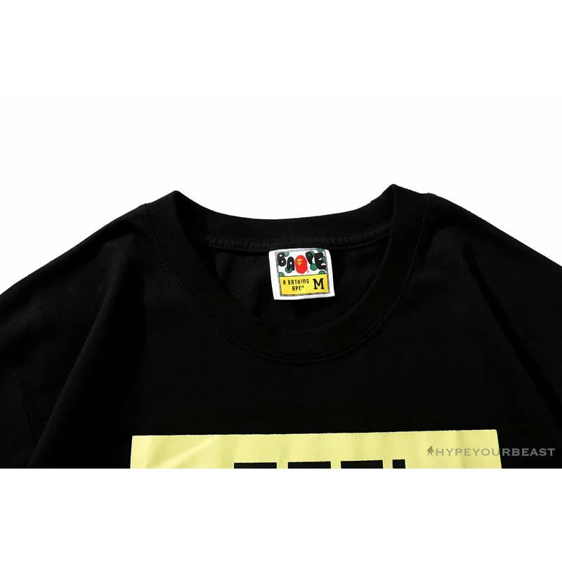 BAPE Ape Head Blue X Yellow Contrast Letter Tee Shirt 4 BAPE Ape Head Blue X Yellow Contrast Letter Tee Shirt - Image 4
