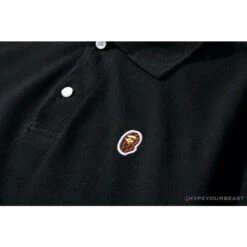 BAPE Solid Color Versatile Embroidered Ape Head Small Badge Polo Shirt 'BLACK' 16 BAPE Solid Color Versatile Embroidered Ape Head Small Badge Polo Shirt 'BLACK' -Fusion Wear Shop d56dfb82