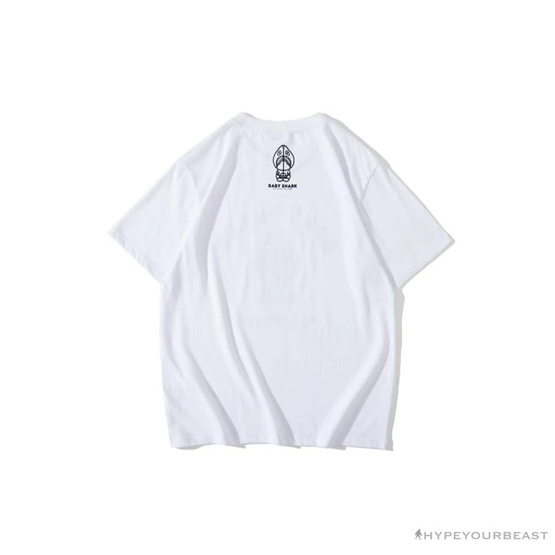 BAPE Baby Shark Blue Shark Tee Shirt 'WHITE' 2 BAPE Baby Shark Blue Shark Tee Shirt 'WHITE' - Image 2