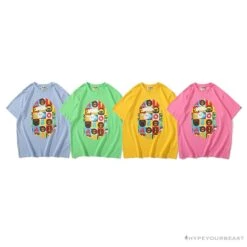 BAPE Baby Milo Color Square Ape Head Tee Shirt 'BLUE' -Fusion Wear Shop d5fff6d0