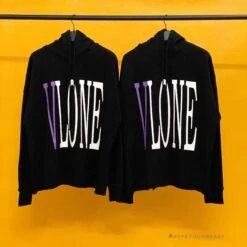 Vlone Purple Black Hoodie