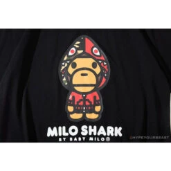 BAPE Baby Milo Red Shark Hat Little Monkey Tee Shirt 'BLACK' -Fusion Wear Shop d95cca54