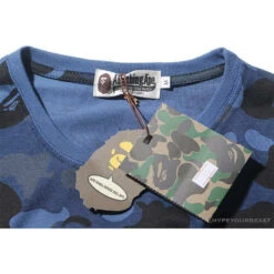 BAPE Camouflage Shark Head Classic Cotton Short Sleeve Tee Shirt 'BLUE' -Fusion Wear Shop dbdd4254