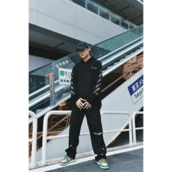 Off White Hoodie Embroidered Black -Fusion Wear Shop dcf75263