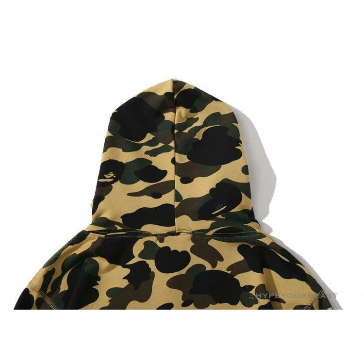 BAPE Camouflage Kangaroo Hooded Hoodie Yellow 3 BAPE Camouflage Kangaroo Hooded Hoodie Yellow - Image 3