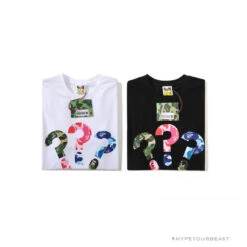 BAPE Camouflage Three-Color Question Mark Tee Shirt 'BLACK' -Fusion Wear Shop ddd4f4f1