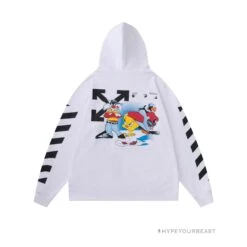 Off White Hoodie Looney - White -Fusion Wear Shop df15737f