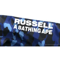 BAPE X RUSSELL ATHLETIC Drawstring Camouflage Pants 'BLUE' -Fusion Wear Shop dff12059