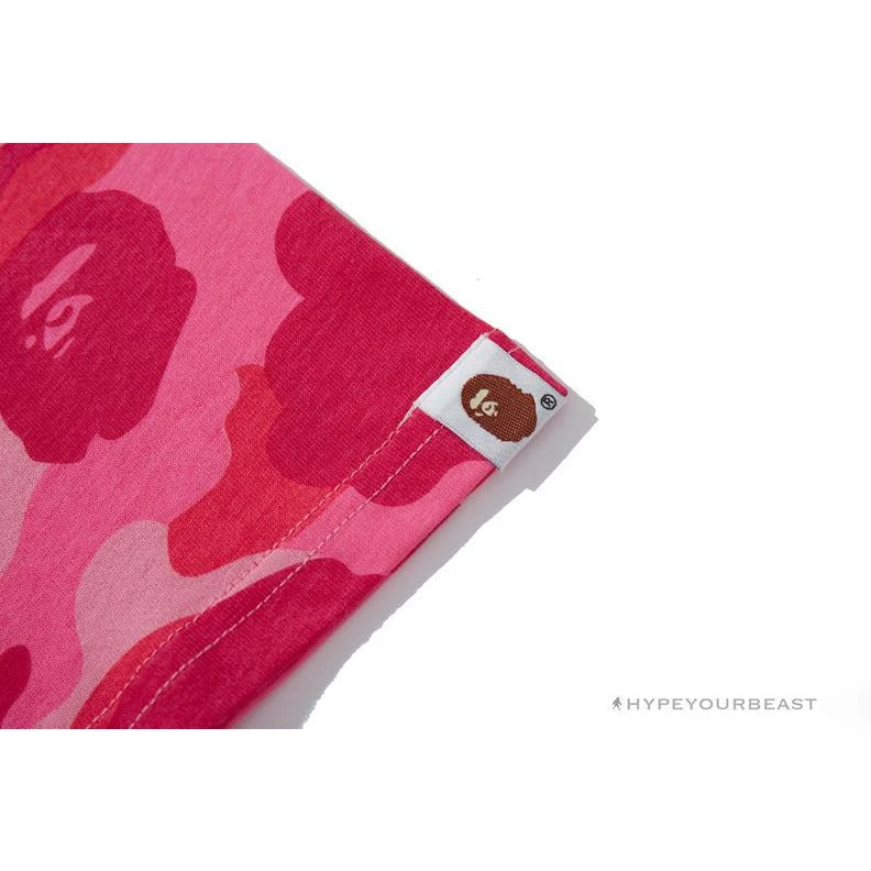 BAPE Pink Camouflage Shark Head Fake Zipper Tee Shirt 6 BAPE Pink Camouflage Shark Head Fake Zipper Tee Shirt - Image 6