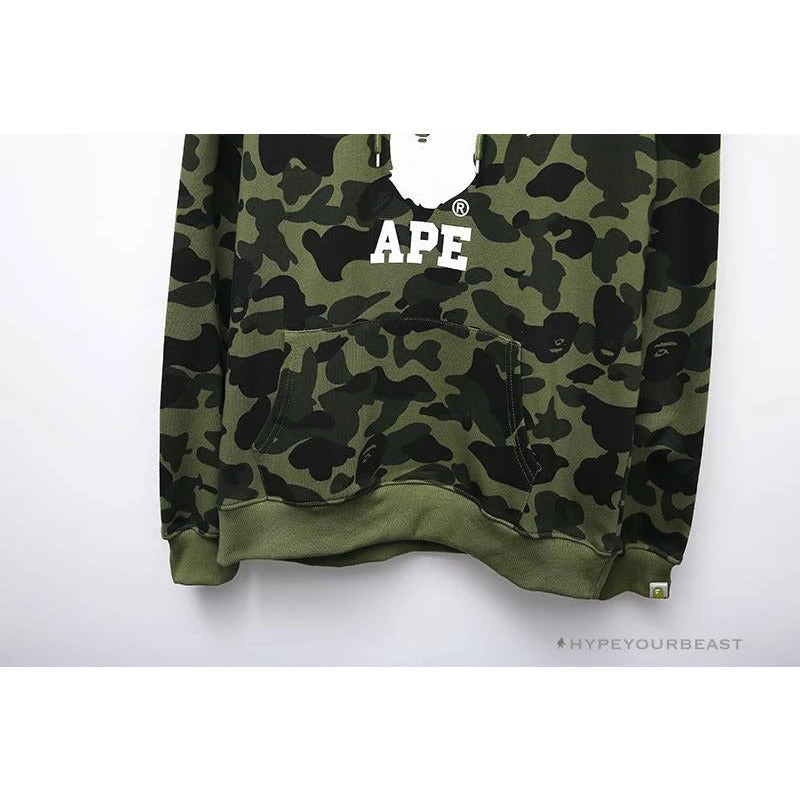 BAPE X Bathing Ape Head Camouflage Hoodie 'GREEN' 4 BAPE X Bathing Ape Head Camouflage Hoodie 'GREEN' - Image 4
