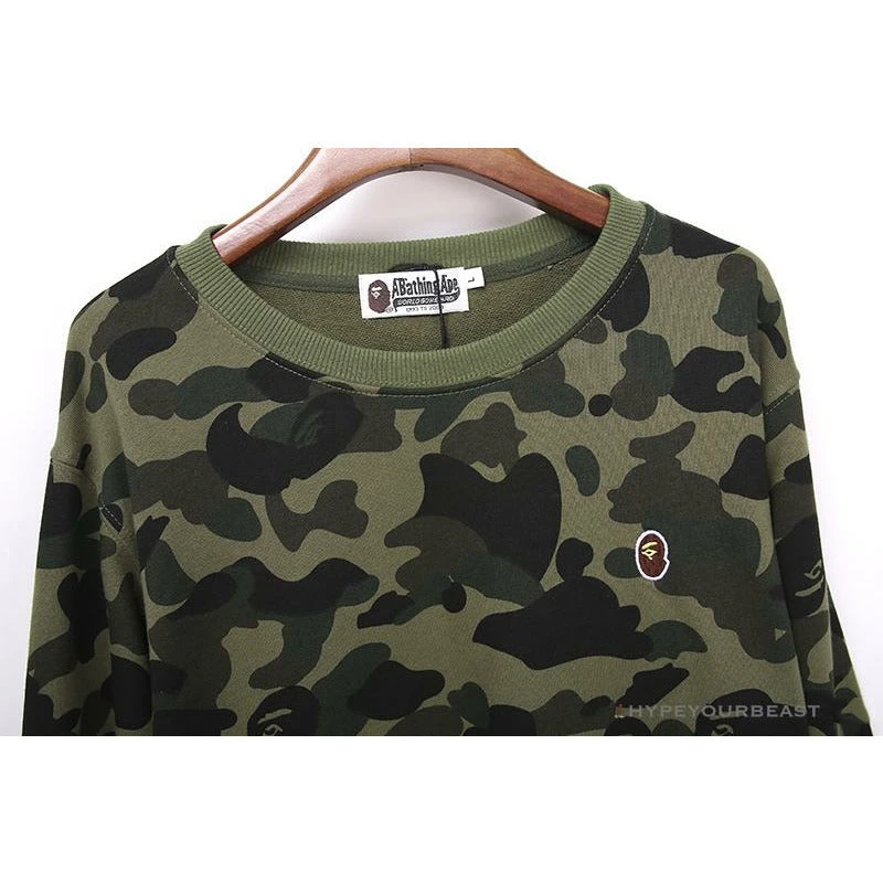 BAPE Classic Ape Head Embroidered Camouflage Long Sleeve Shirt 'GREEN' 3 BAPE Classic Ape Head Embroidered Camouflage Long Sleeve Shirt 'GREEN' - Image 3