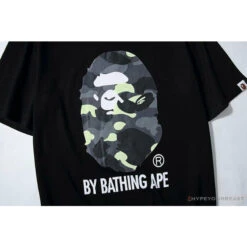 BAPE Luminous Spots Camouflage Great Ape Man Black Head Cotton Short Sleeve Tee Shirt 'BLACK' 18 BAPE Luminous Spots Camouflage Great Ape Man Black Head Cotton Short Sleeve Tee Shirt 'BLACK' -Fusion Wear Shop e5c2d947