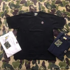 BAPE Classic Embroidered Logo Ape Head Tee Shirt 'BLACK' -Fusion Wear Shop e7f7f3a9