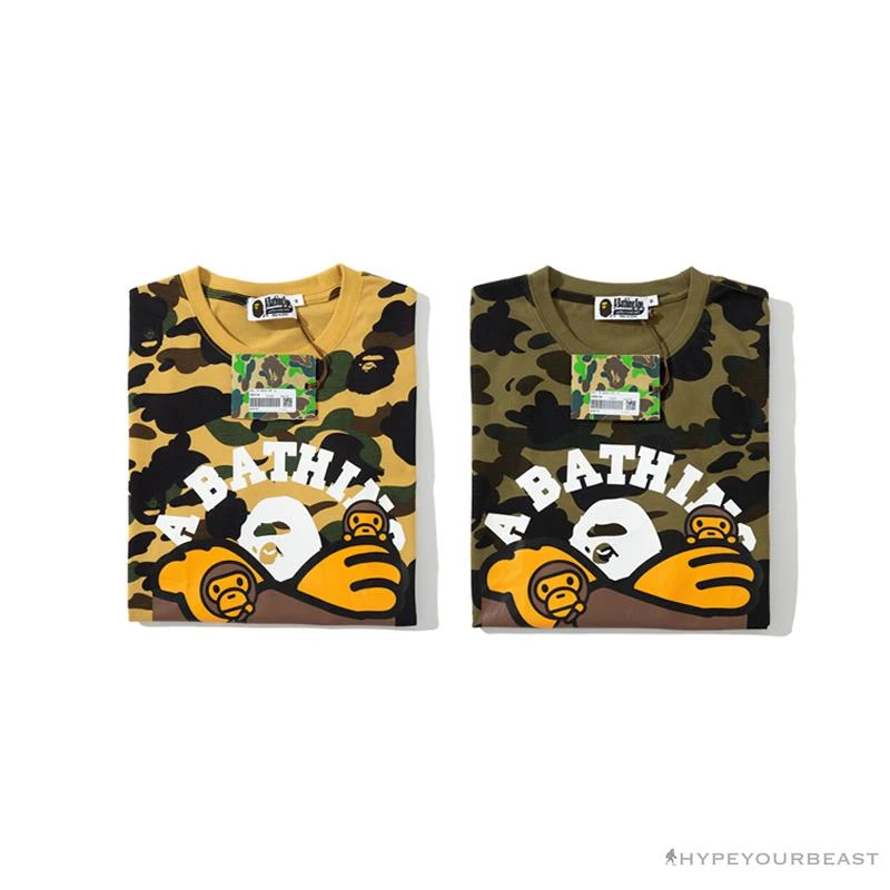 BAPE KIDS Elbow Hug Gorilla Camouflage Tee Shirt 'GREEN' 5 BAPE KIDS Elbow Hug Gorilla Camouflage Tee Shirt 'GREEN' - Image 5