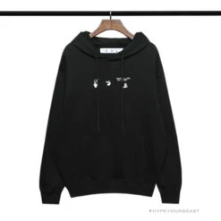 Off White Hoodie Black RED