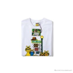 BAPE Baby Milo Sesame Street Carp Streamer Tee Shirt 'WHITE' -Fusion Wear Shop e98dd177