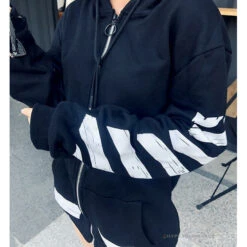 Off White Hoodie Black & White -Fusion Wear Shop ea7da36f