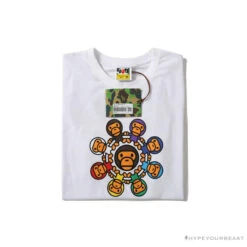 BAPE Baby Milo Ring Colorful Kaleidoscope Tee Shirt 'WHITE' 7 BAPE Baby Milo Ring Colorful Kaleidoscope Tee Shirt 'WHITE' -Fusion Wear Shop eaa33567