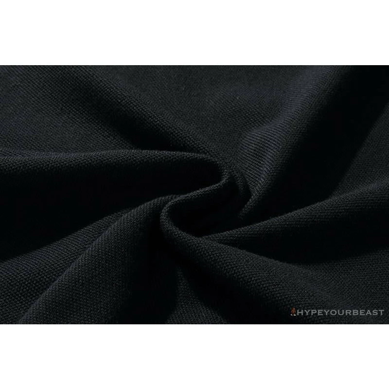 BAPE Solid Color Versatile Embroidered Ape Head Small Badge Polo Shirt 'BLACK' 9 BAPE Solid Color Versatile Embroidered Ape Head Small Badge Polo Shirt 'BLACK' - Image 9