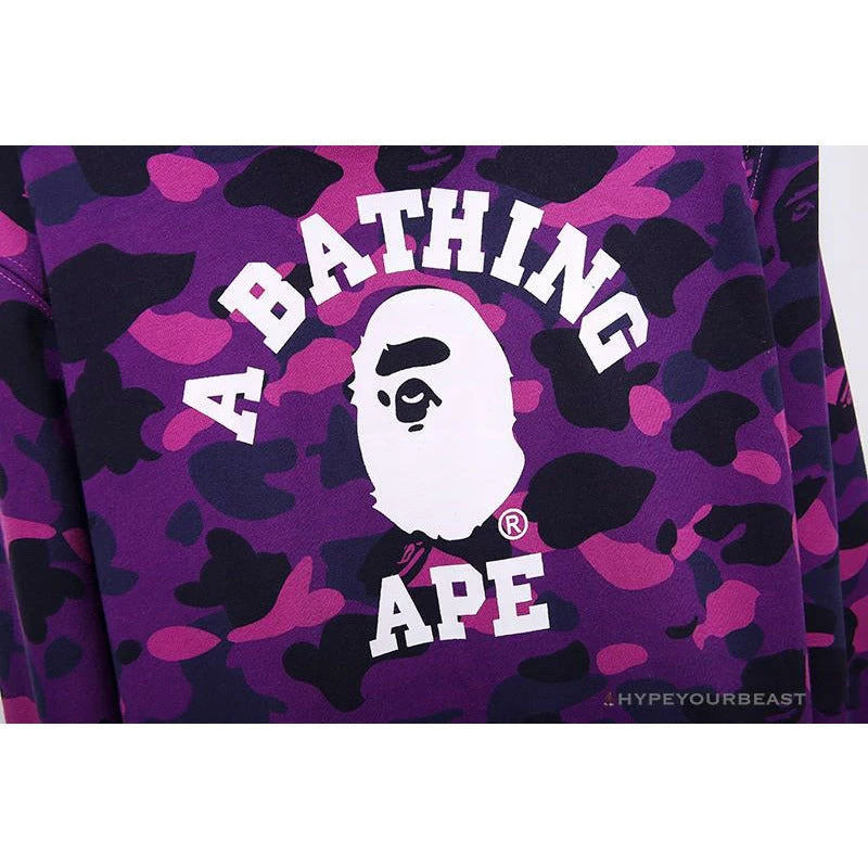 BAPE X Bathing Ape Head Camouflage Hoodie 'PURPLE' 5 BAPE X Bathing Ape Head Camouflage Hoodie 'PURPLE' - Image 5