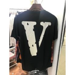 Vlone Black And Silver Tee Shirt -Fusion Wear Shop f202e5ba