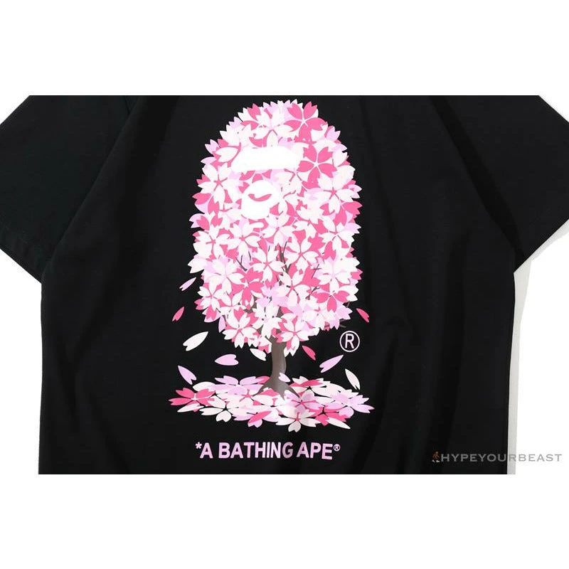 BAPE Japan Limited Edition Pink Cherry Tree Tee Shirt 'BLACK' 5 BAPE Japan Limited Edition Pink Cherry Tree Tee Shirt 'BLACK' - Image 5
