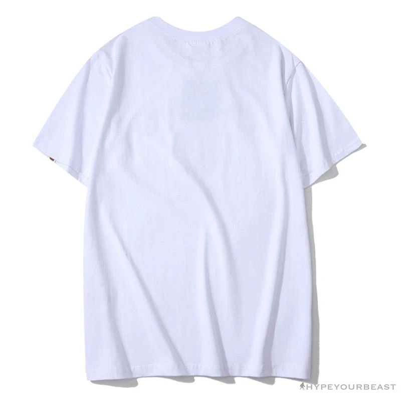 BAPE Tiger Pattern Camouflage Ape Initials Tee Shirt 'WHITE' 2 BAPE Tiger Pattern Camouflage Ape Initials Tee Shirt 'WHITE' - Image 2