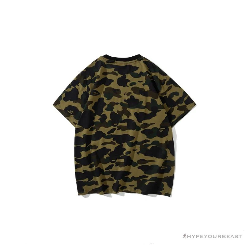 BAPE KIDS Color Ape Head Camouflage Tee Shirt 'GREEN' 2 BAPE KIDS Color Ape Head Camouflage Tee Shirt 'GREEN' - Image 2