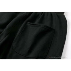 BAPE Classic Ape Head Embroidered Standard Cotton Terry Pants 'BLACK' -Fusion Wear Shop f5699dff