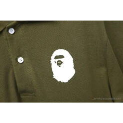 BAPE Classic Ape Head Print Versatile Polo Shirt 'ARMY GREEN' 9 BAPE Classic Ape Head Print Versatile Polo Shirt 'ARMY GREEN' -Fusion Wear Shop f5bbe858