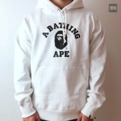 BAPE X Bathing Ape Head Hoodie 'WHITE' -Fusion Wear Shop fbe40a4d