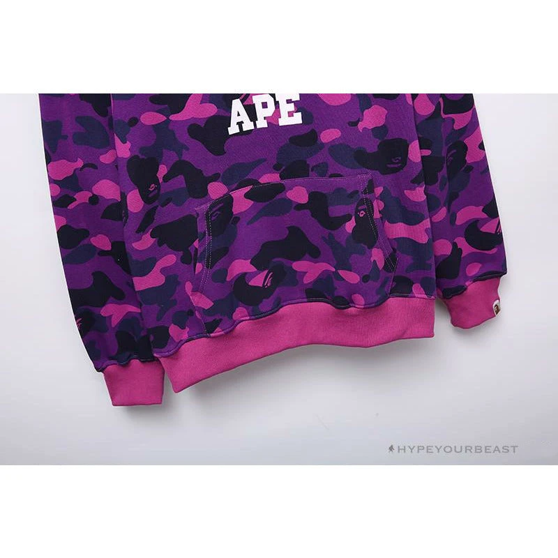BAPE X Bathing Ape Head Camouflage Hoodie 'PURPLE' 7 BAPE X Bathing Ape Head Camouflage Hoodie 'PURPLE' - Image 7