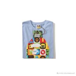 BAPE Baby Milo Color Square Ape Head Tee Shirt 'BLUE' -Fusion Wear Shop ffd0ec71